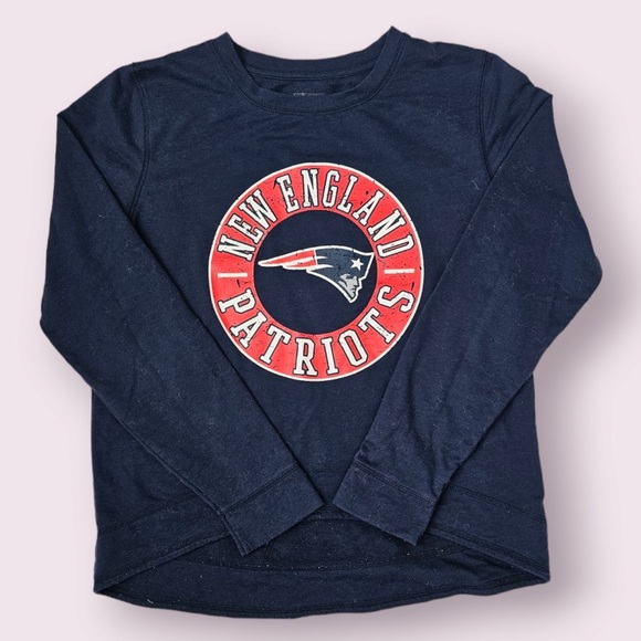 New England Patriots Women’s Sweatshirt Lightweight Size M Blue Pats Sweatshirt - Picture 2 of 7